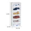 Set of 6 Stackable Clear Plastic Shoe Storage Box