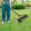 18/21 Inch Manual Lawn Aerator with Detachable Handle