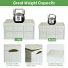 Collapsible Storage Bins With Dustproof Lid Waterproof Interior Bag Handle Stackable Storage Box Container Utility Organizer Crate For Camping Fishing