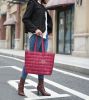 MKF Collection Rowan Woven Vegan Leather Women Tote Bag by Mia K