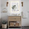 4 Size LED Bathroom Mirror;  Backlit and Front Lighted Mirror for Bathroom;  Wall Mounted Bathroom Vanity Framed Mirror Includes Dimmer;  ; Defogger;