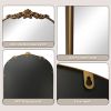 Ornate Baroque Vintage Gold Mirror - 19"X27" Arched Antique Brass Mirror with Full Metal Frame - Perfect for Entryway, Fireplace, Living Room, Hallway