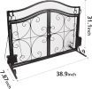 Fireplace Screen,  Metal Fire Place Cover Two-Doors Large Flat Guard Screens