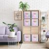 Storage Cubes Basket with Handle for Organizing Closet