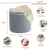 Large Recycled Cotton Rope Basket Blanket Storage Basket Pillows Toys Towels Laundry and Living Room Organization 15.8x13.8 Inches Eco friendly & Deco
