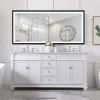 4 Size LED Bathroom Mirror;  Backlit and Front Lighted Mirror for Bathroom;  Wall Mounted Bathroom Vanity Framed Mirror Includes Dimmer;  ; Defogger;