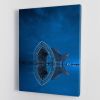 Blue Sculpture Reflected In The Sea Canvas Print or Poster