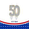 Birthday Candles Cake Numeral Candles Happy Birthday Cake Candles Topper Decoration for Birthday Wedding Anniversary Celebration Supplies (silver