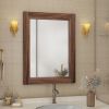 Solid Wood Frame Flat Bathroom Mirror-Small
